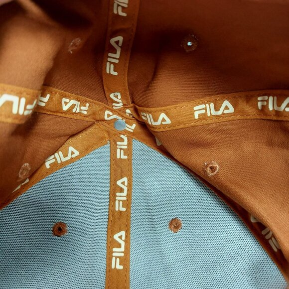 FILA Orange Adventure Snapback Hat With Mountain Patch - Picture 10 of 10